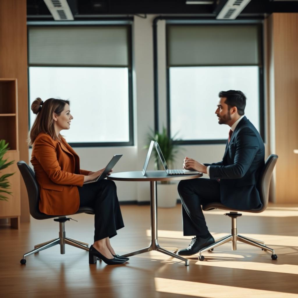 Coaching conversation between leaders