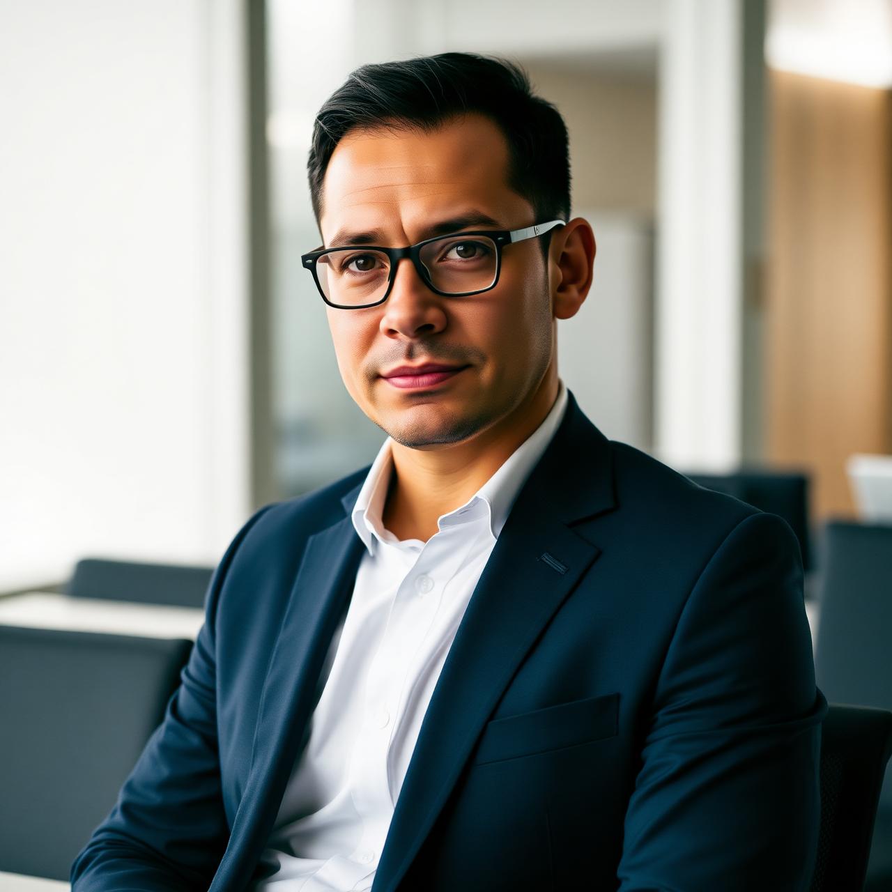 Senior leader in a modern workspace